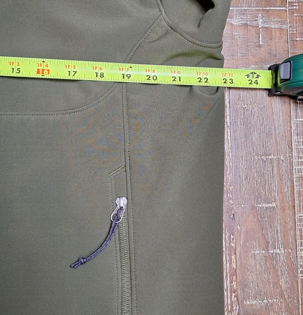 The North Face Men's L Green/Gray Full Zip Jacket Zip‎ Pockets Apex Logo Outdoor